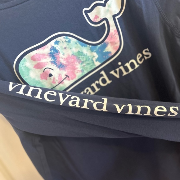 Girls Vineyard Vines tye die navy blue shirt - Picture 5 of 5